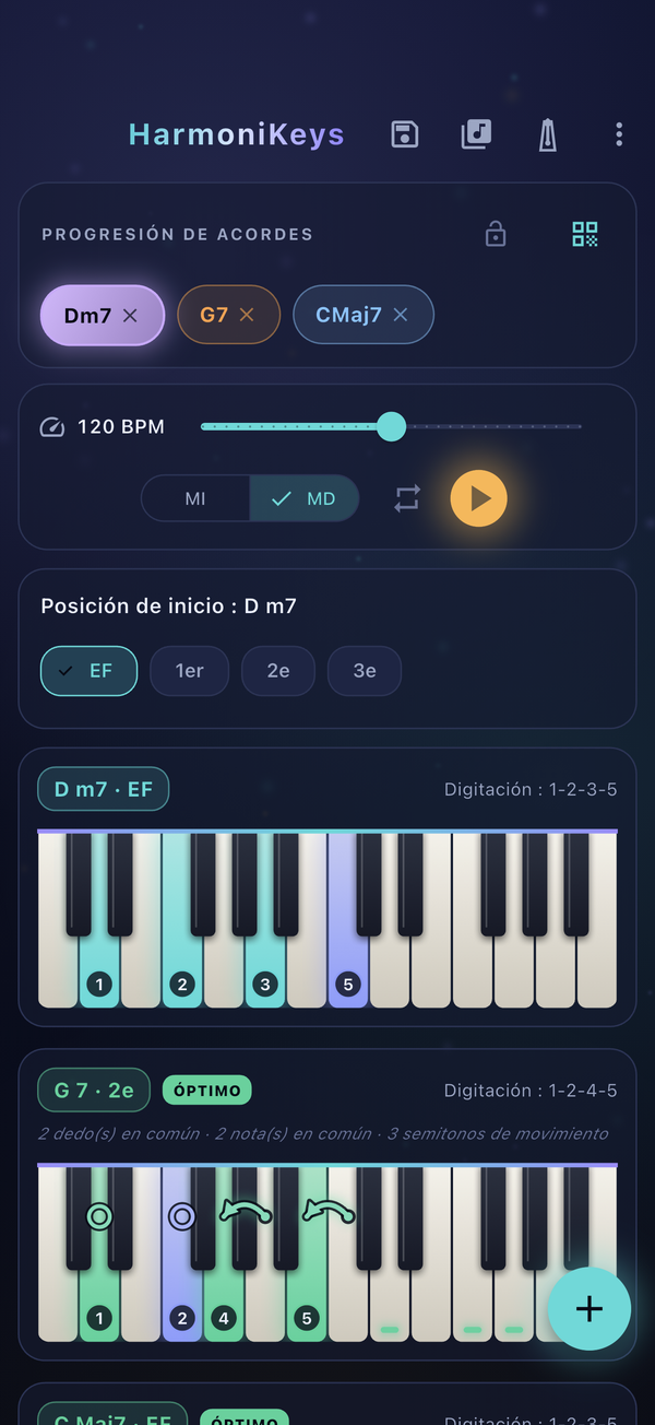 HarmoniKeys - teclado y acordes