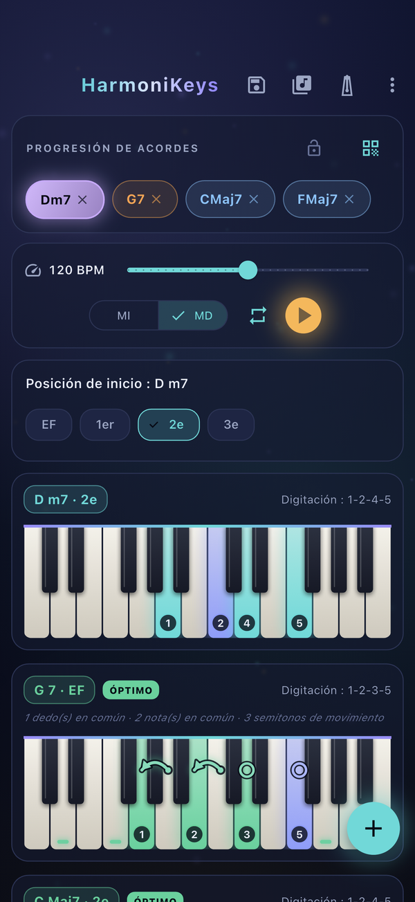 Conducción de voces óptima