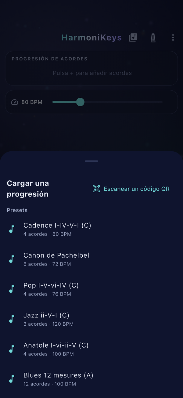 Biblioteca de progresiones